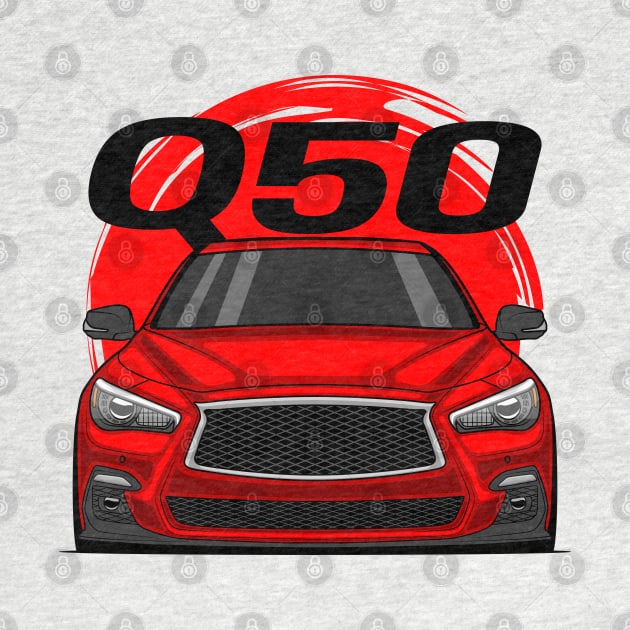 Front Red Q50 Sedan JDM by GoldenTuners